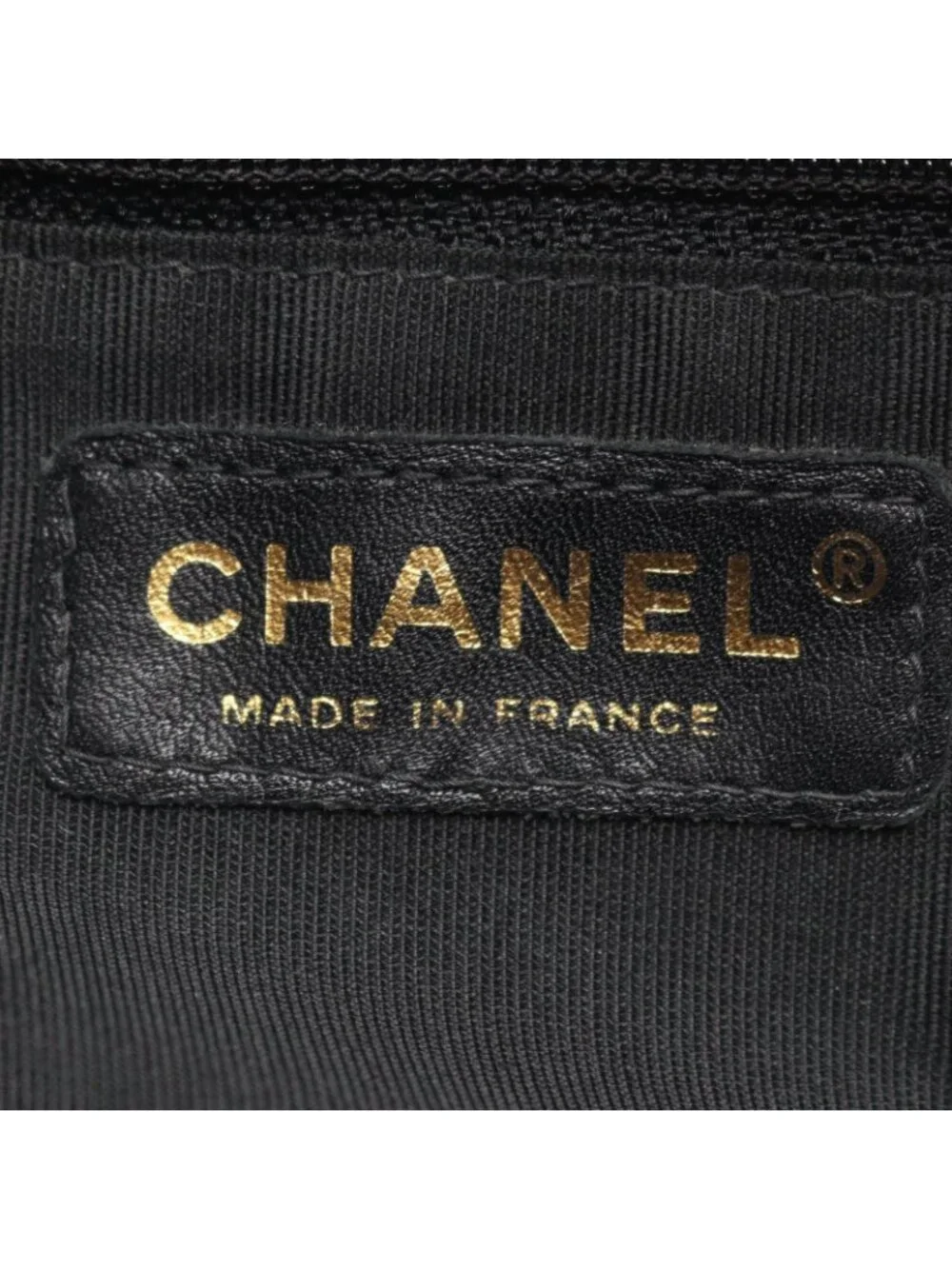 Chanel Handbag Quilted Black Caviar Leather CC Logo Mini